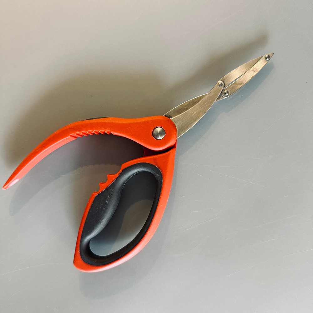 Chef'n SleekForce Seafood Shears‎ Orange Black Lobster Crab Shrimp Kitchen Tool